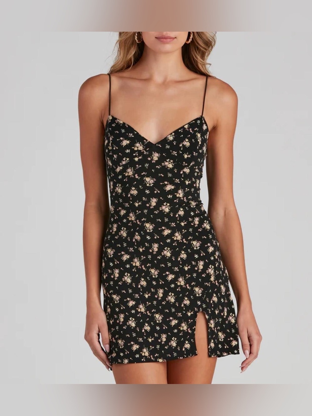 Windsor Floral Mini Slit Dress